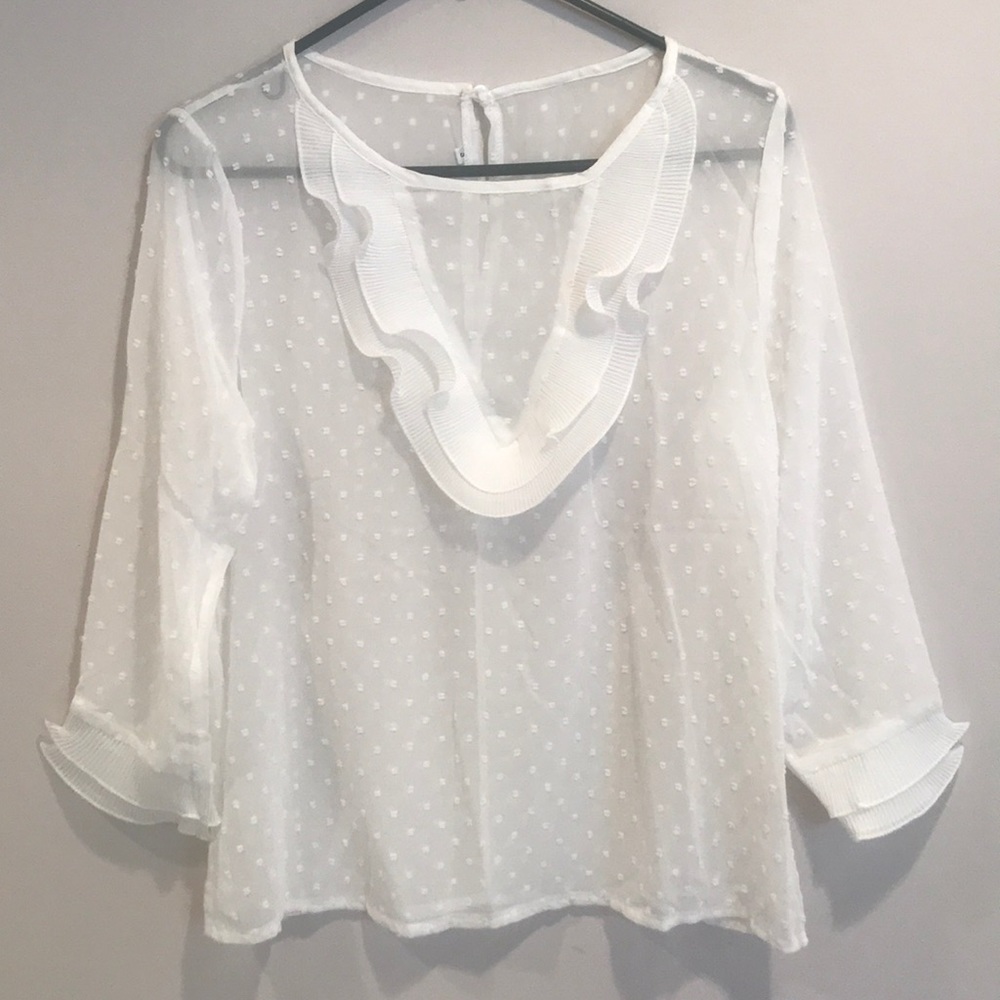 🎉HP🎉 1 LEFT! Final Price! Sheer Blouse - Picture 4 of 5
